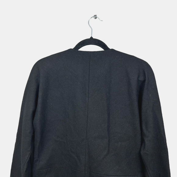 Walter Baker Womens Wool‎ Jacket Collarless Floral Embellished Snaps Black Sz 6 - Picture 5 of 5